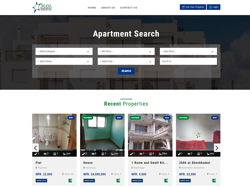 Star Real Estate: Realestate Web Design - Real Estate Classifieds